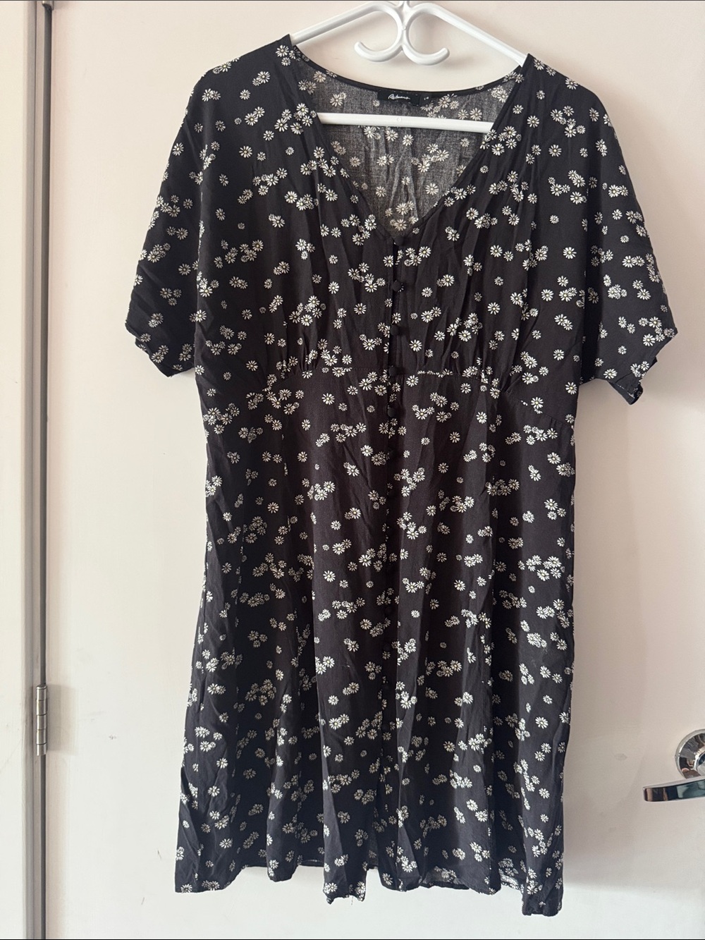 Reitmans Black Dress with Daisy Print
